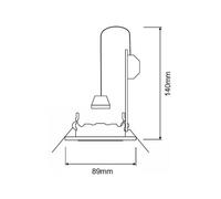 Deko-Light Anello da incasso a soffitto GU10 senza lampadina, bianco Deko-Light