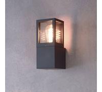 Deko-Light Applique da esterno Facado II, grigio/grigio fumo, larghezza 11 cm, IP65 Deko-Light