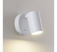 Deko-Light Faretto da parete CAN TILT, bianco, Ø 10 cm, metallo, interruttore, GU10 Deko-Light