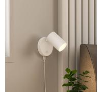 Deko-Light Faretto da parete CAN TILT, bianco, Ø 10 cm, metallo, interruttore, USB Deko-Light