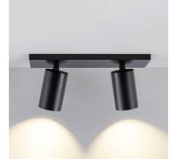 Deko-Light Faretto da soffitto CAN TILT, nero, 31 x 9 cm, a 2 luci, metallo GU10 Deko-Light