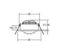 Deko-Light Faretto LED da incasso a soffitto Dione 4.000 K bianco Deko-Light