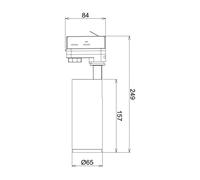 Deko-Light Faretto LED su binario Lucea trifase 10W nero Deko-Light