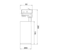 Deko-Light Faretto LED su binario Lucea trifase 15W bianco Deko-Light