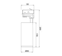 Deko-Light Faretto LED su binario Lucea trifase 20W bianco Deko-Light