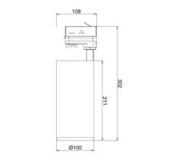 Deko-Light Faretto LED su binario Lucea trifase 30 W bianco Deko-Light