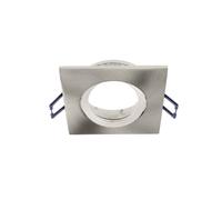 Deko-Light Lampada da incasso a soffitto Samsola, argento spazzolato, 9 x 9 cm metallo Deko-Light