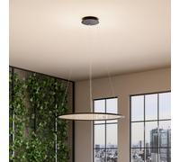Deko-Light Lampada LED a sospensione PANEL, nera, Ø 63 cm, metallo, CCT dimmerabile 50 W Deko-Light