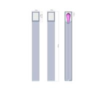 DEKO 730498 - Luce antipolline, Facado II ad angolo opale 1000 mm, 1x E27, gri