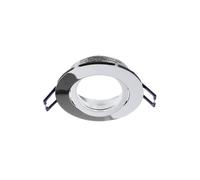 Deko-Light Plafoniera a incasso Samsola, argento lucido, Ø 8 cm, metallo Deko-Light