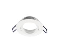 Deko-Light Plafoniera a incasso Samsola, bianca, Ø 8 cm, metallo Deko-Light