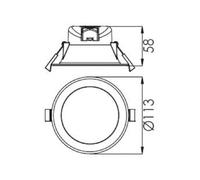 Deko-Light Plafoniera LED da incasso Acrux, Ø 11 cm, nero, CCT Deko-Light