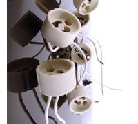 Deko-Light Portalampada GU10, ceramica, bianco, cavo 15 cm, max. 35 W Deko-Light