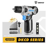 DEKO Set trapano a batteria 8V Mandrino autoserrante da 3/8", LED integrato, mini driver di alimentazione wireless con set di viti Cacciavite elettrico