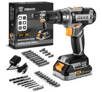 DEKO Trapano a batteria da donna 20V con batteria e caricabatterie Kit trapano avvitatore 20V adatto per utensili domestici per la lavorazione del legno