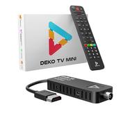 Deko TV MINI Stick - Decoder Digitale Terrestre 2025 WiFi - DVB-T2 Decoder PVR HEVC - Main 10 Bit - USB WiFi Multimedia PVR [2in1 telecomando]