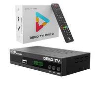 Deko TV PRO2 - Decoder Digitale Terrestre 2024 WiFi - DVB-T2 PVR HEVC - Main 10 Bit - USB WiFi Multimedia [2in1 Telecomando]