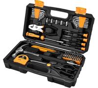 DEKO TZ62 Set di attrezzi Kit di attrezzi manuali per uso domestico generale con custodia in plastica per cassetta degli attrezzi