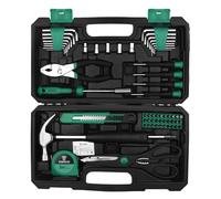 DEKO TZ62 Set di attrezzi per parti Set di utensili manuali generali per la casa con custodia per attrezzi in plastica (verde)