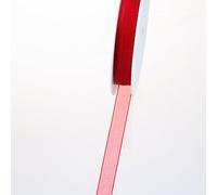 Deko und Band 53736 - Nastro di Organza con Lati - 15 mm 50 m col. 65 Rosso - 53736 - 15 - 50 - 65