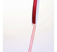 Deko und Band 53736 - Nastro di Organza con Lati - 7 mm 50 m col. 66 Rosso Carminio - 53736 - 7 50 - 66