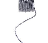 Deko und Band Cordoncino Acetato Grigio, 4 mm Breite-25 m Länge
