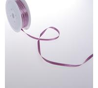 Deko und Band Double Face in Raso con Bordo Argento - Rosa Antico - 6 mm - 50 m - 32106 40