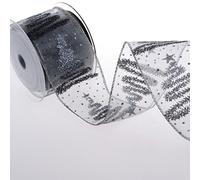 Deko und Band Glitzer Abete Alberi - Grigio - 65 mm - 10 m - 8281 97 (1,75 €/m)