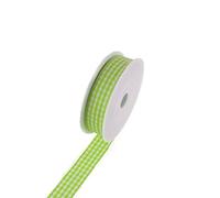 Deko und Band landhauskaroband 7404 - 25 m (25 mm X 25 m, Verde Chiaro)