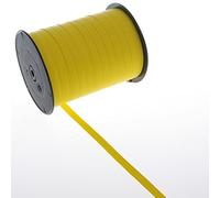 Deko und Band Nastro in Poliestere Resistente alle intemperie, con venature del Legno, Giallo, 7 mm, Rotolo da 250 m, 94