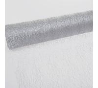 Deko und Band Runner da tavola in Rete Ragnatela, 30 cm, Colore Argento Metallizzato, Rotolo da 25 Metri (67 002-R 300)
