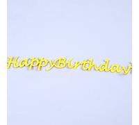 Deko und Band 'seklebo Bordo Autoadesivo Happy Birthday - Giallo - 94210 07
