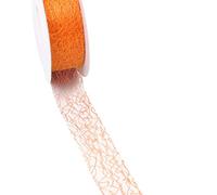 Deko und Band Spiderweb Nastro Decorativo - 3 cm Arancione - Rotolo 25 m - 67 018 R 30