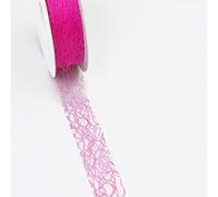 Deko und Band Spiderweb Nastro Decorativo - 3 cm Pink - Rotolo 25 m - 67 019 R 30