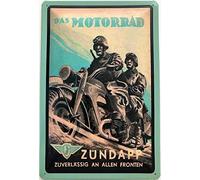 Deko7 Targa in Metallo 30 x 20 cm Zündapp affidabile su Tutti i fronti