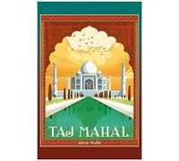 Deko7 - Targa in metallo "Taj Mahal India - India - 30 x 20 cm