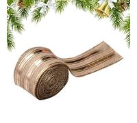 Dekoband Weihnachten - Geschenkband Vintage Deko Sackleinen | Sackleinen Band Geschenkband | -Dekoband | Geburtstags-, Hochzeits-, Feier-, Party-Gastgeschenke für Blumenschleifen, Bastelgirlanden