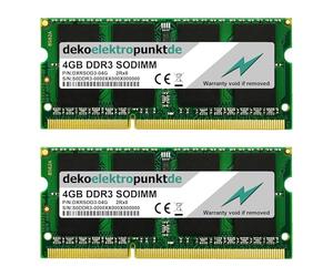 dekoelektropunktde 8GB Kit (2x4GB) Memoria RAM Adatta per HP Compaq Folio 13 Promo 2000, DDR3 SODIMM PC3