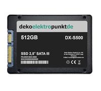 dekoelektropunktde Disco rigido SSD da 512GB compatibile con ASRock A520M-HVS Scheda madre, Ricambio alternativo 2,5" pollici SATA3