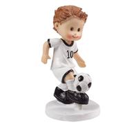 Dekofigur: Figurine di calcisti con pallone, polyresin, 85 mm