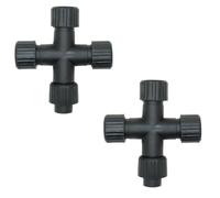 Dekofun 2 Pezzi Connettore Luci Natale 2 Pin Splitter Per Luci Natalizie, Connettori Trasformatore 1-a-3 Connettore Elettrico, Impermeabile Presa Adattatore Per Catena Luminosa Natalizia da Esterno