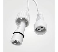 Dekofun Prolunga Luci Natale 10M/32.8Ft 2 Pin Maschio Femmina Cavo Connettore Impermeabile Cavo di Prolunga per Luci Albero Natale Esterno, Catena Luminosa Natalizie, Luci Stringa - Bianco