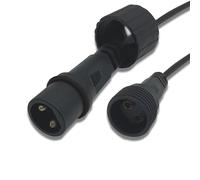 Dekofun Prolunga Luci Natale 6M/19.8Ft 2 Pin Maschio Femmina Cavo Connettore Impermeabile Cavo di Prolunga per Luci Albero Natale Esterno, Catena Luminosa natalizie, Luci Stringa, Luci da Giardino