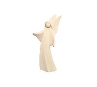 Dekohelden24 Angelo Custode Intagliato a Mano in Posizione Protettiva, Naturale, Altezza Circa, Schützend 8 cm