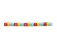 Dekohelden24 Candelabro - 15 candele singole quadrate colorate con scritta bianca