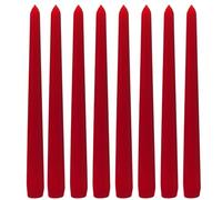 Dekohelden24 Candele a spillo, candele da tavola, candele da tavolo, candele da tavolo, candele candeliere in set da 8 in rosso, contenuto della confezione: 8 pezzi, dimensioni: H/Ø ca. 25 x 2 cm.