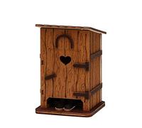 Dekohelden24 Cuccia per affumicatura in legno, dimensioni: 7,5 x 7,5 x 11,5 cm.