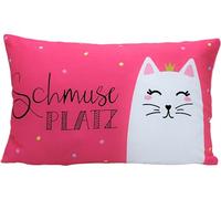 Dekohelden24 Cuscino decorativo - Kuschel Cuscino con gatto/cuscino decorativo - Cuscino - Cuscino - Piazza - L x H ca. 40 x 13 x 23 cm, 100% cotone.