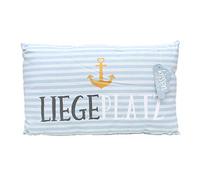 Dekohelden24 Cuscino mare con rivestimento in 100% cotone, 40 x 13 x 23 cm, motivo: ancora 3968111
