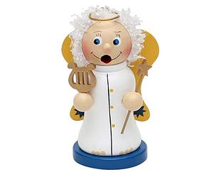 Dekohelden24, Dolce Statuetta di incenso a Forma di Angelo, Circa 13 cm, Legno